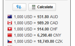 Currency Calculator by base symbol